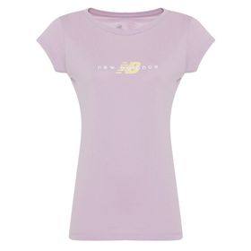 New Balance WTT2033-PBR Mor Kadın T-shirt