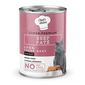 New Chefs Choice 400 gr Beef Pate Cats Biftekli Kedi Yaş Mama