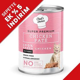 New Chefs Choice 400 gr Pate Chicken Kitten Tavuklu Tahılsız Ezme Yavru Kedi Yaş Maması