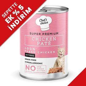 New Chefs Choice 400 gr Pate Chicken Kitten Tavuklu Tahılsız Ezme Yavru Kedi Yaş Maması