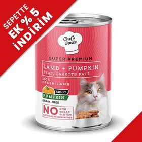 New Chefs Choice 400 gr Pate Kuzu Etli ve Sebzeli Ezme Kedi Yaş Maması
