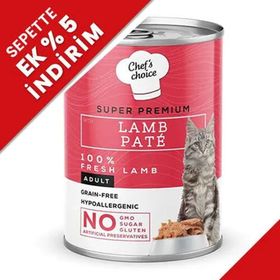 New Chefs Choice 400 gr Pate Lamb Kuzu Etli Tahılsız Ezme Kedi Yaş Maması