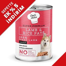 New Chefs Choice 400 gr Pate Lamb&rice Kuzu Pirinçli Köpek Yaş Maması