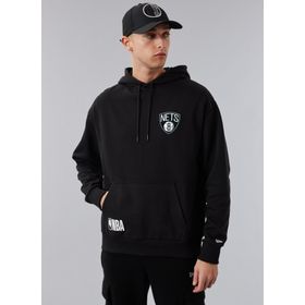New Era 60284622HALF LOGO OVERSIZED HOODY B Kapüşon Yaka Siyah Erkek Sweatshirt