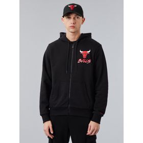 New Era 60284698NBA SCRIPT FZ CHIBUL BLKFD Siyah Erkek Desenli Sweatshirt