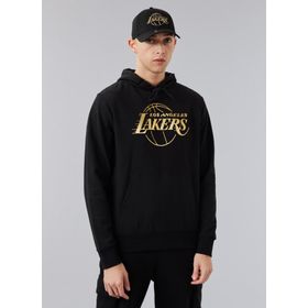 New Era 60284705NBA FOIL PRINT HOODY LOSLAK Kapüşon Yaka Siyah Erkek Sweatshirt