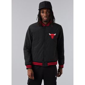 New Era 60284773TEAM LOGO BOMBER JACKET CHI Siyah Erkek Mont
