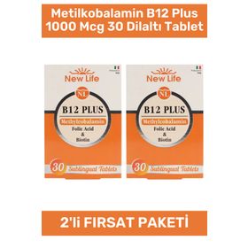 New Life B12 Plus Methylcobalamin 2x30 Dilaltı Tablet