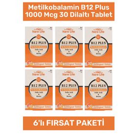 New Life B12 Plus Methylcobalamin 6x30 Dilaltı Tablet