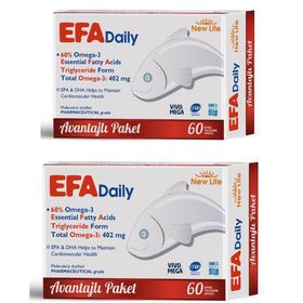 New Life Efa Daily Omega 3 2x60 Kapsül Balık Yağı