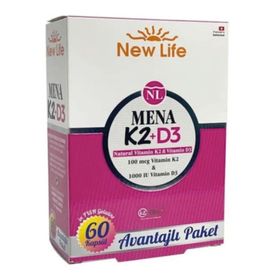 New Life Mena K2 D3 60 Kapsül