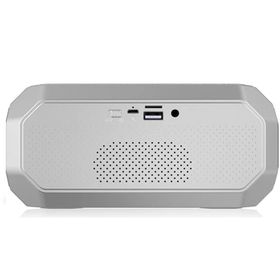 New Rixing NR-4000 Gümüş Mesh Poligon Müzik Kutusu Konsept Bluetooth Hoparlör