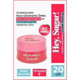 New Well Hey Sugar Çilek Aromalı 20 gr Dudak Peelingi