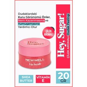 New Well Hey Sugar Çilek Aromalı 20 gr Dudak Peelingi