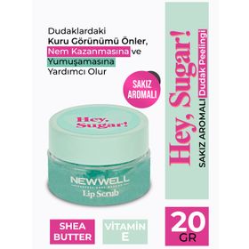 New Well Hey Sugar Sakız Aromalı 20 gr Dudak Peelingi