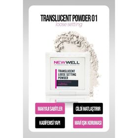 New Well No: 01 White Translucent Loose Setting Powder Pudra
