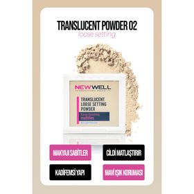 New Well No: 02 Nude Translucent Loose Setting Powder Pudra