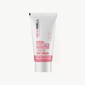 New Well Ton Eşitleyici Yüksek Koruma Etkili SPF50+ Aydınlatıcı Pembe 50 ml Yüz Güneş Kremi