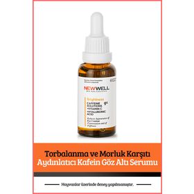New Well Torbalanma ve Morluk Karşıtı Aydınlatıcı Kafein 30 ml Göz Altı Serumu