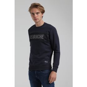 New World 22FWM60117 Bisiklet Yaka Lacivert Erkek Sweatshirt