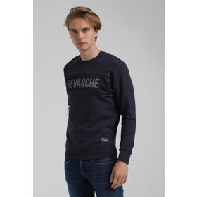 New World 22FWM60117 Bisiklet Yaka Lacivert Erkek Sweatshirt