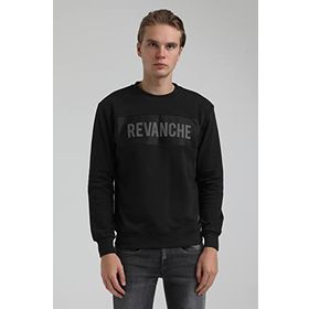 New World 22FWM60117 Bisiklet Yaka Siyah Erkek Sweatshirt