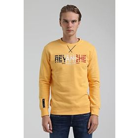 New World 22FWM60123 Bisiklet Yaka Hardal Erkek Sweatshirt