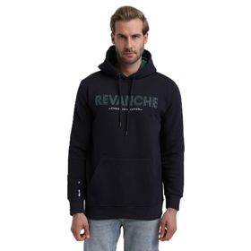 New World 22FWM64031 Lacivert Polo Kapüşonlu Slim Fit Erkek Sweatshirt