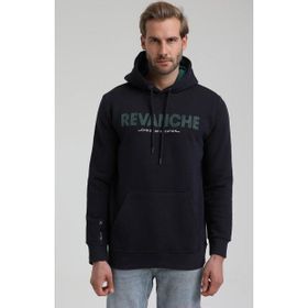 New World 22FWM64031 Lacivert Polo Kapüşonlu Slim Fit Erkek Sweatshirt