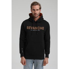 New World 22FWM64031 Siyah Polo Kapüşonlu Slim Fit Erkek Sweatshirt