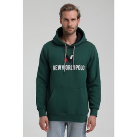 New World 22FWM64032 Koyu Yeşil Erkek Sweatshirt