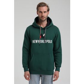 New World 22FWM64032 Koyu Yeşil Erkek Sweatshirt