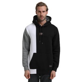 New World 22FWM64033 Siyah Polo Kapüşonlu Slim Fit Erkek Sweatshirt