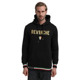 New World 22FWM64036 Siyah Polo Kapüşonlu Slim Fit Erkek Sweatshirt