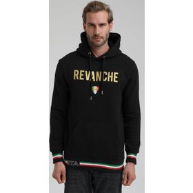 New World 22FWM64036 Siyah Polo Kapüşonlu Slim Fit Erkek Sweatshirt
