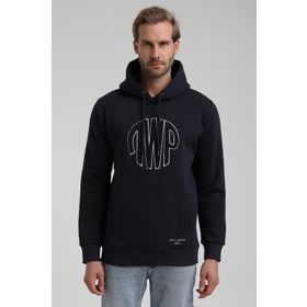 New World 22FWM64037 Lacivert Polo Kapüşonlu Slim Fit Erkek Sweatshirt