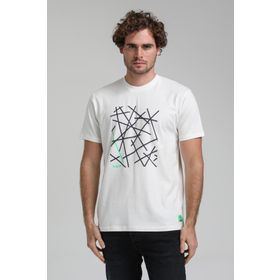 New World 23SSM20285 Ekru Polo Bisiklet Yaka Regular Custom Erkek T-shirt