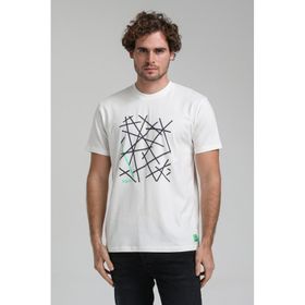 New World 23SSM20285 Ekru Polo Bisiklet Yaka Regular Custom Erkek T-shirt