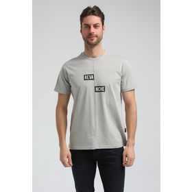 New World 23SSM20289 Gri Boyalı Polo Bisiklet Yaka Erkek T-shirt