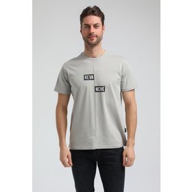New World 23SSM20289 Gri Boyalı Polo Bisiklet Yaka Erkek T-shirt