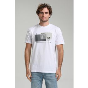 New World 23SSM20294 Beyaz Polo Bisiklet Yaka Regular Custom Erkek T-shirt