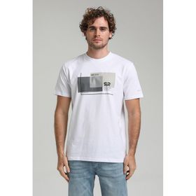 New World 23SSM20294 Beyaz Polo Bisiklet Yaka Regular Custom Erkek T-shirt