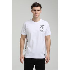 New World 23SSM20299 Beyaz Polo Bisiklet Yaka Slim Fit Erkek T-shirt
