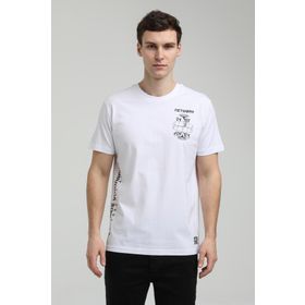 New World 23SSM20299 Beyaz Polo Bisiklet Yaka Slim Fit Erkek T-shirt