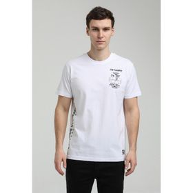 New World 23SSM20299 Beyaz Polo Bisiklet Yaka Slim Fit Erkek T-shirt