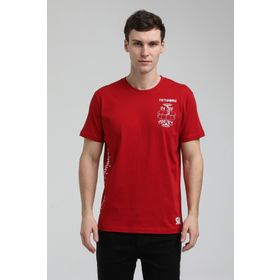 New World 23SSM20299 Kırmızı Polo Bisiklet Yaka Slim Fit Erkek T-shirt