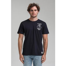 New World 23SSM20299 Lacivert Polo Bisiklet Yaka Regular Erkek T-shirt