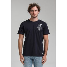 New World 23SSM20299 Lacivert Polo Bisiklet Yaka Regular Erkek T-shirt