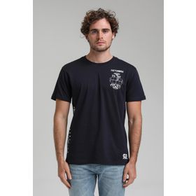 New World 23SSM20299 Lacivert Polo Bisiklet Yaka Regular Erkek T-shirt