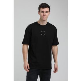 New World 23SSM20333 Siyah Polo Bisiklet Yaka Slim Fit Erkek T-shirt